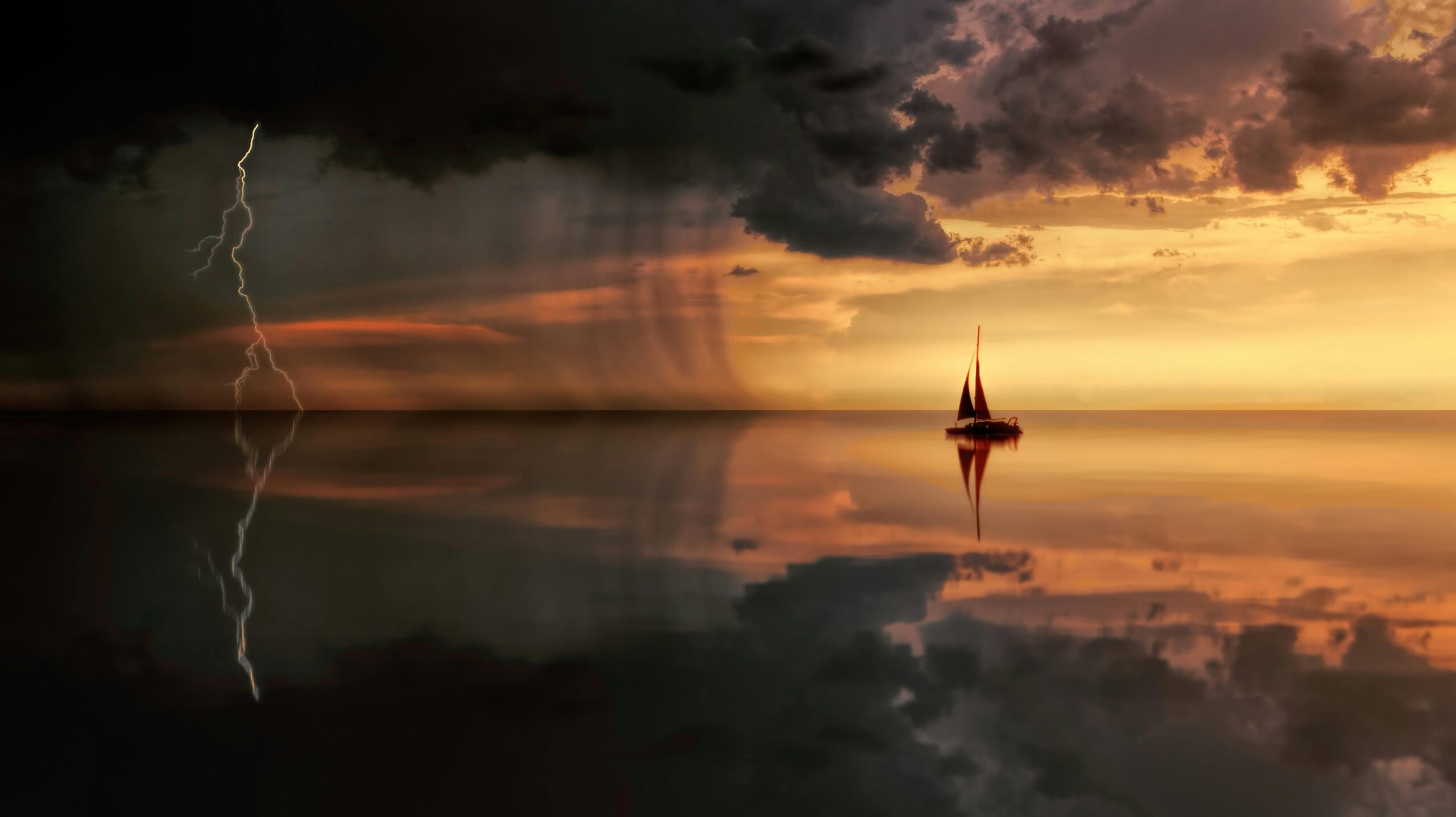 A boat in stormy waters, indicating the uncertain landscape of data and AI policy navigation.